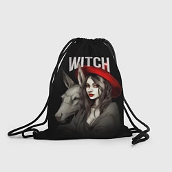 Рюкзак-мешок Ведьма с ослом, цвет: 3D-принт