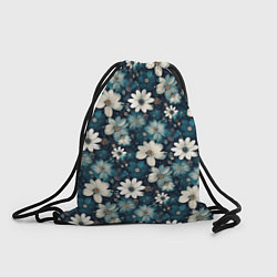 Рюкзак-мешок Узор из весенних цветочков, цвет: 3D-принт