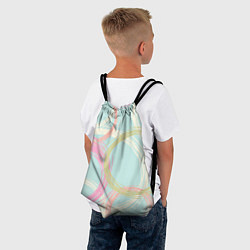 Рюкзак-мешок Текстура из светлых колец, цвет: 3D-принт — фото 2