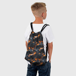 Рюкзак-мешок Огненные волны - pattern, цвет: 3D-принт — фото 2