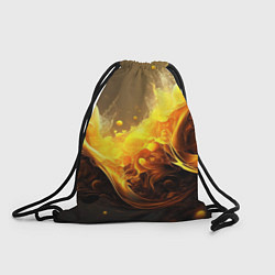 Рюкзак-мешок Золотые волны, цвет: 3D-принт
