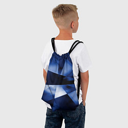 Рюкзак-мешок Синие лучи и отражения в абстракции, цвет: 3D-принт — фото 2
