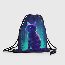 Рюкзак-мешок Неоновый котенок, цвет: 3D-принт
