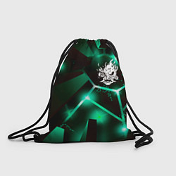 Рюкзак-мешок Cyberpunk 2077 разлом плит, цвет: 3D-принт