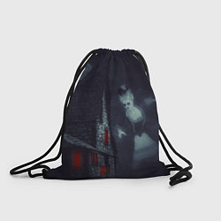 Рюкзак-мешок Жуткий старый дом с женщиной призраком, цвет: 3D-принт