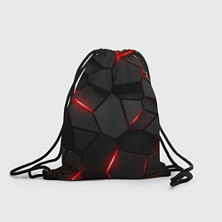 Рюкзак-мешок Плиты с красной подсветкой, цвет: 3D-принт