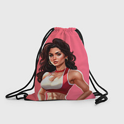 Рюкзак-мешок Спортивная девушка с прессом, цвет: 3D-принт
