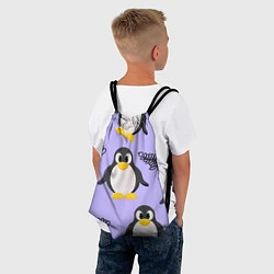 Рюкзак-мешок Пингвин и веточка, цвет: 3D-принт — фото 2