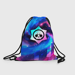 Рюкзак-мешок Brawl Stars неоновый космос, цвет: 3D-принт