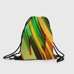 Рюкзак-мешок Зелёные и оранжевые пластины, цвет: 3D-принт