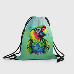 Рюкзак-мешок Разноцветный попугай, цвет: 3D-принт