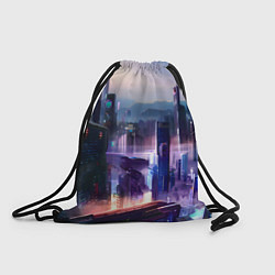 Рюкзак-мешок Киберпанк мегаполис, цвет: 3D-принт