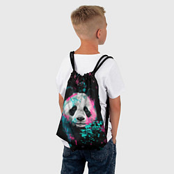 Рюкзак-мешок Панда в розовом и голубом - нейронная сеть, цвет: 3D-принт — фото 2