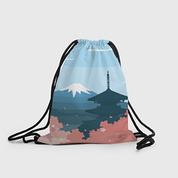 Рюкзак-мешок Вид на Фудзияму - Япония, цвет: 3D-принт