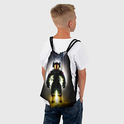 Рюкзак-мешок Неоновый космонавт - нейросеть, цвет: 3D-принт — фото 2