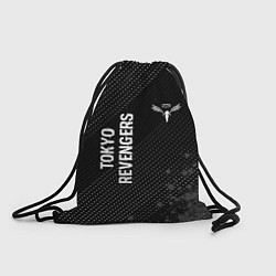Рюкзак-мешок Tokyo Revengers glitch на темном фоне: надпись, си, цвет: 3D-принт