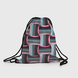 Рюкзак-мешок Множество полурозовых изогнутых четырёхугольников, цвет: 3D-принт