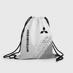 Рюкзак-мешок Mitsubishi speed на светлом фоне со следами шин: н, цвет: 3D-принт