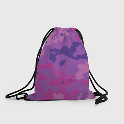 Рюкзак-мешок Фиолетовый камуфляж, цвет: 3D-принт