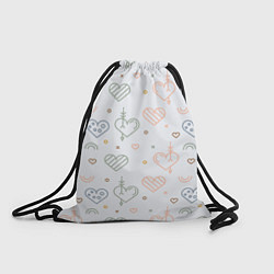 Рюкзак-мешок Lovely hearts, цвет: 3D-принт