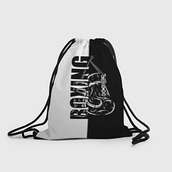 Рюкзак-мешок Boxing чёрно-белое, цвет: 3D-принт