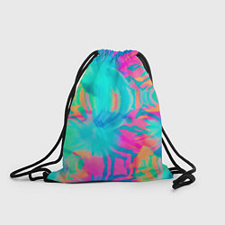 Рюкзак-мешок Кислотный тай-дай: паттерн, цвет: 3D-принт