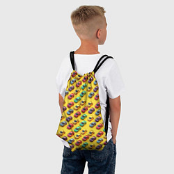Рюкзак-мешок Разноцветные машинки, цвет: 3D-принт — фото 2