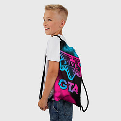 Рюкзак-мешок GTA - neon gradient, цвет: 3D-принт — фото 2