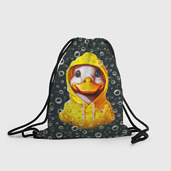 Рюкзак-мешок Забавный утёнок в капюшоне, цвет: 3D-принт