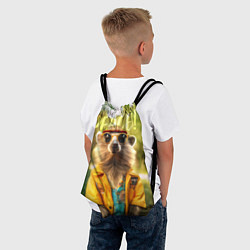 Рюкзак-мешок Peace - хиппи квокка короткохвостый кенгуру, цвет: 3D-принт — фото 2