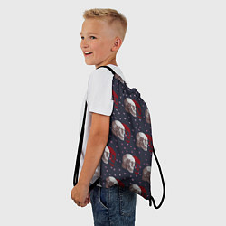 Рюкзак-мешок Череп в сердечках паттерн, цвет: 3D-принт — фото 2