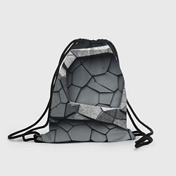 Рюкзак-мешок Каменная конструкция паттерн, цвет: 3D-принт