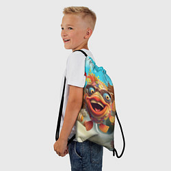 Рюкзак-мешок Мульяшная рыбка, цвет: 3D-принт — фото 2