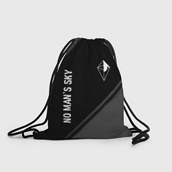 Рюкзак-мешок No Mans Sky glitch на темном фоне: надпись, символ, цвет: 3D-принт