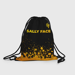 Рюкзак-мешок Sally Face - gold gradient: символ сверху, цвет: 3D-принт