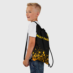 Рюкзак-мешок Sally Face - gold gradient: символ сверху, цвет: 3D-принт — фото 2