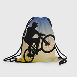 Рюкзак-мешок Прыжок велосипедиста, цвет: 3D-принт