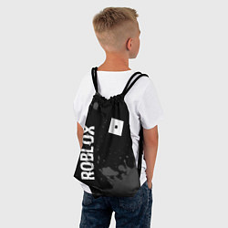 Рюкзак-мешок Roblox glitch на темном фоне: надпись, символ, цвет: 3D-принт — фото 2