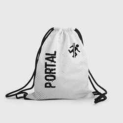 Рюкзак-мешок Portal glitch на светлом фоне: надпись, символ, цвет: 3D-принт