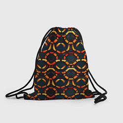 Рюкзак-мешок Абстракция оранжевые узоры, цвет: 3D-принт