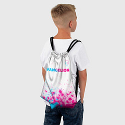 Рюкзак-мешок Evangelion neon gradient style: символ сверху, цвет: 3D-принт — фото 2