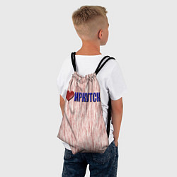 Рюкзак-мешок Любовь к Иркутску, цвет: 3D-принт — фото 2