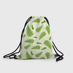Рюкзак-мешок Лесной зеленый папоротник, цвет: 3D-принт