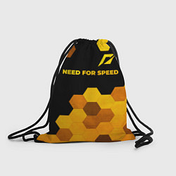 Рюкзак-мешок Need for Speed - gold gradient: символ сверху, цвет: 3D-принт