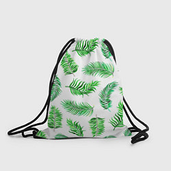 Рюкзак-мешок Лесной папоротник нарисованный акварелью, цвет: 3D-принт