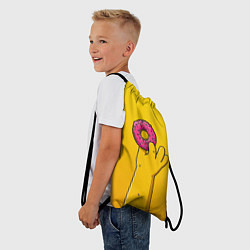Рюкзак-мешок Гомер и пончик, цвет: 3D-принт — фото 2