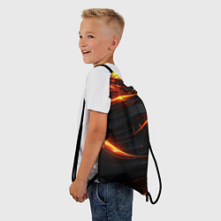 Рюкзак-мешок Золотые волны со свечением, цвет: 3D-принт — фото 2