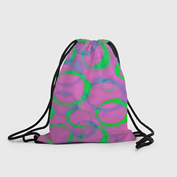 Рюкзак-мешок Тай дай розовый с зеленым, цвет: 3D-принт