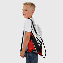 Рюкзак-мешок Бело-красная униформа для зала, цвет: 3D-принт — фото 2