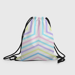 Рюкзак-мешок Нежный геометрический узор из полос, цвет: 3D-принт